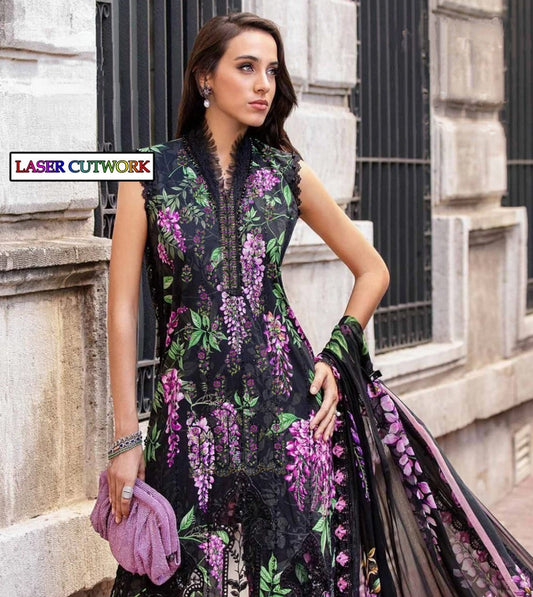 Rang-e-Fatima – Noir Majesty with Delicate Embroidery”