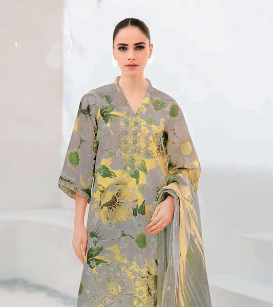 Rang-e-Fatima – Silver Mist Elegance with Subtle Embroidery”